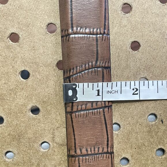 Enmon Vanderbilt Commodores Genuine Leather Grain Metal Belt Brown Size 38 Men - Picture 7 of 9
